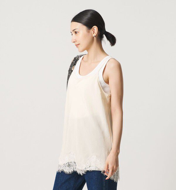 BEAUTY&YOUTH UNITED ARROWS「レース サテン キャミソール ウォッシャブル」|キャミソール|OFF WHITE
