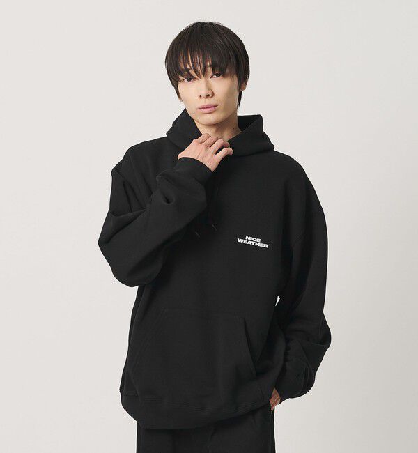 NICE WEATHER「＜NICE WEATHER＞ロゴ プルオーバー フーディ」|スウェット・ジャージ|