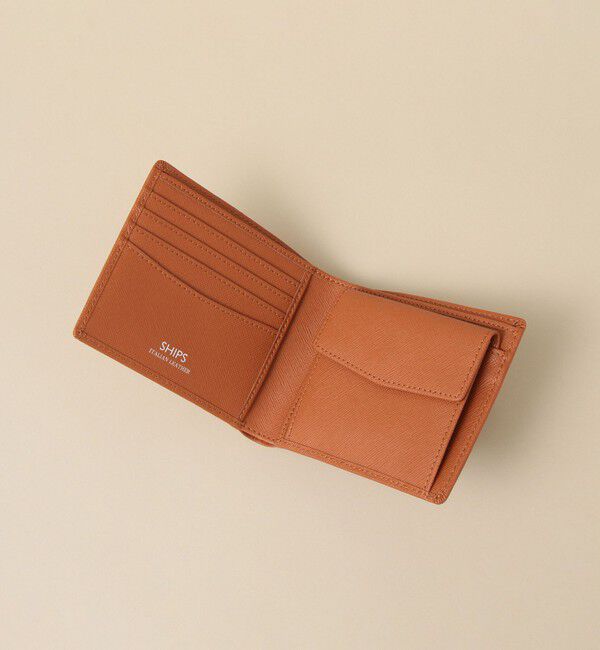SHIPS「SHIPS:【SAFFIANO LEATHER】 イタリアンレザー 2つ折 財布」|財布|
