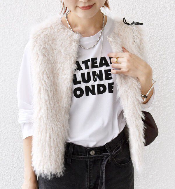 SHIPS for women「ローズ ペトール ロング スリーブ プリント TEE」|Tシャツ・カットソー|