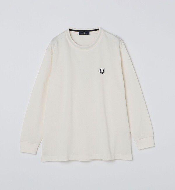 SHIPS「【SHIPS別注】FRED PERRY: COOLMAX(R) 鹿の子 ワンポイント ロゴ Tシャツ (ロンT) 24FW」|Tシャツ・カットソー|