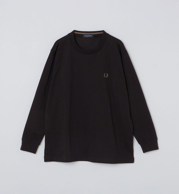 SHIPS「【SHIPS別注】FRED PERRY: COOLMAX(R) 鹿の子 ワンポイント ロゴ Tシャツ (ロンT) 24FW」|Tシャツ・カットソー|