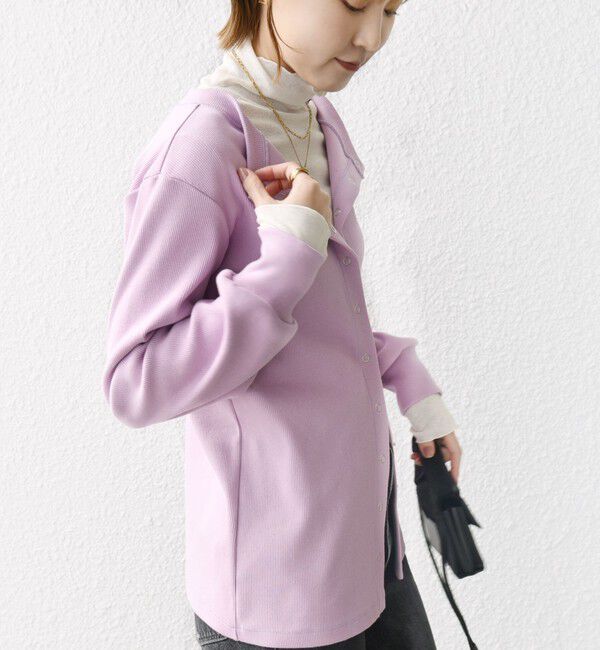 SHIPS for women「【WEB限定】〈手洗い可能〉ベア テレコ ミドル カーディガン」|カーディガン|