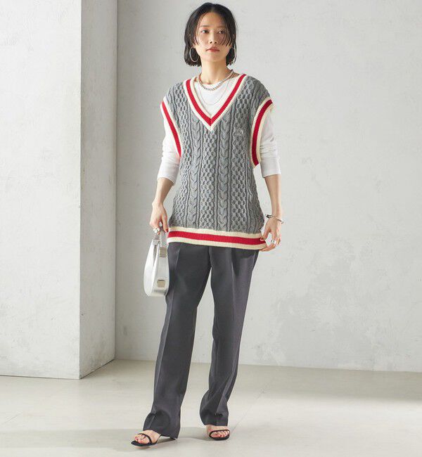 SHIPS for women「【SHIPS別注】LOGAN KNITTING MILLS: チルデン Vネック ベスト」|ベスト・ジレ|