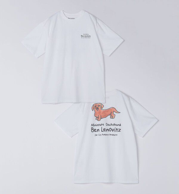 SHIPS「【City Ambient Products別注】Ben Lenovitz: DOG CAT Tシャツ」|Tシャツ・カットソー|