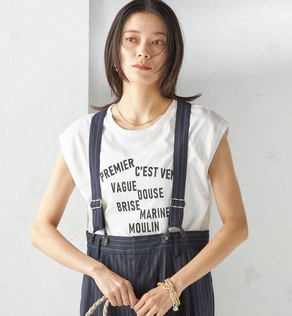 SHIPS for women「プラチナ ヴェール フレンチ スリーブ TEE」|Tシャツ・カットソー|
