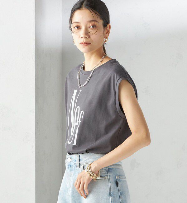 SHIPS for women「プラチナ ヴェール フレンチ スリーブ TEE」|Tシャツ・カットソー|