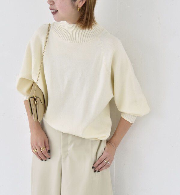quaranciel「《予約》〈洗濯機可能〉タートルネック ラグラン ロングリブ ニット プルオーバー 26AW」|ニット・セーター|