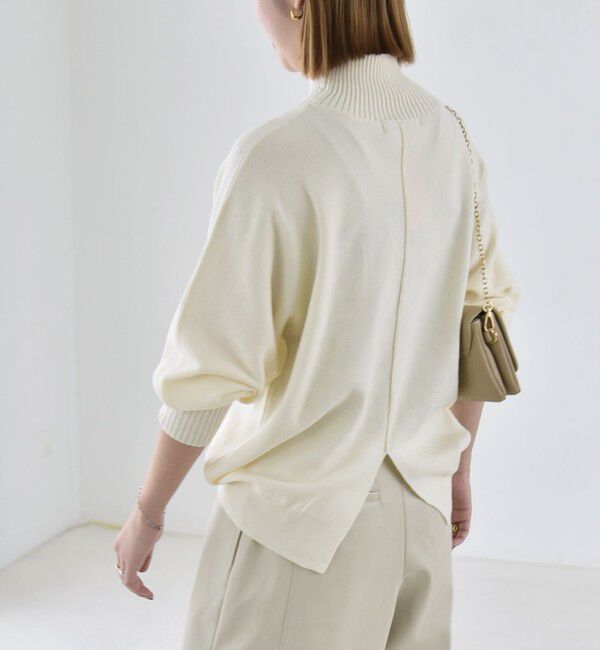 quaranciel「《予約》〈洗濯機可能〉タートルネック ラグラン ロングリブ ニット プルオーバー 26AW」|ニット・セーター|