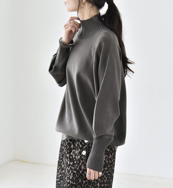 quaranciel「《予約》〈洗濯機可能〉タートルネック ラグラン ロングリブ ニット プルオーバー 26AW」|ニット・セーター|