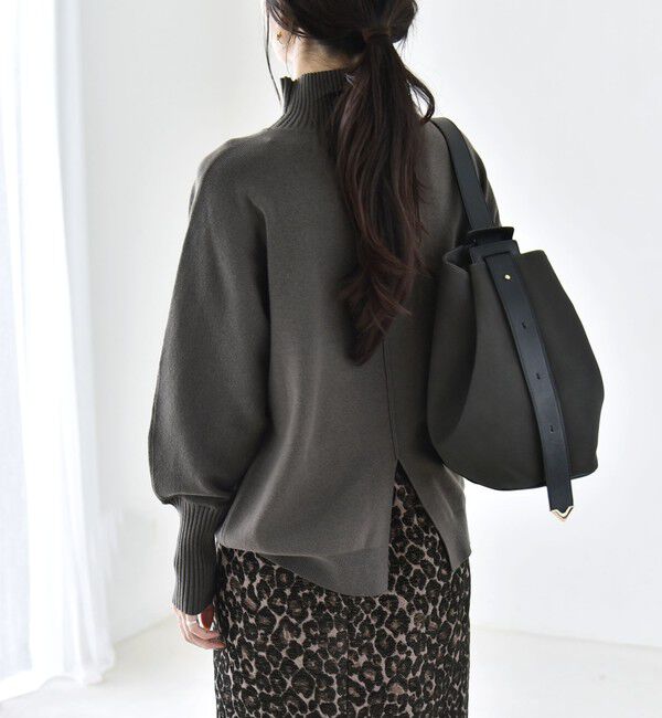 quaranciel「《予約》〈洗濯機可能〉タートルネック ラグラン ロングリブ ニット プルオーバー 26AW」|ニット・セーター|