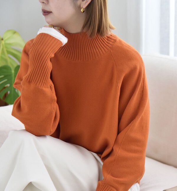 quaranciel「《予約》〈洗濯機可能〉タートルネック ラグラン ロングリブ ニット プルオーバー 26AW」|ニット・セーター|