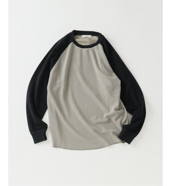 JOURNAL STANDARD relume「フェードワッフル ラグラン ロンT」|Tシャツ・カットソー|ブラック