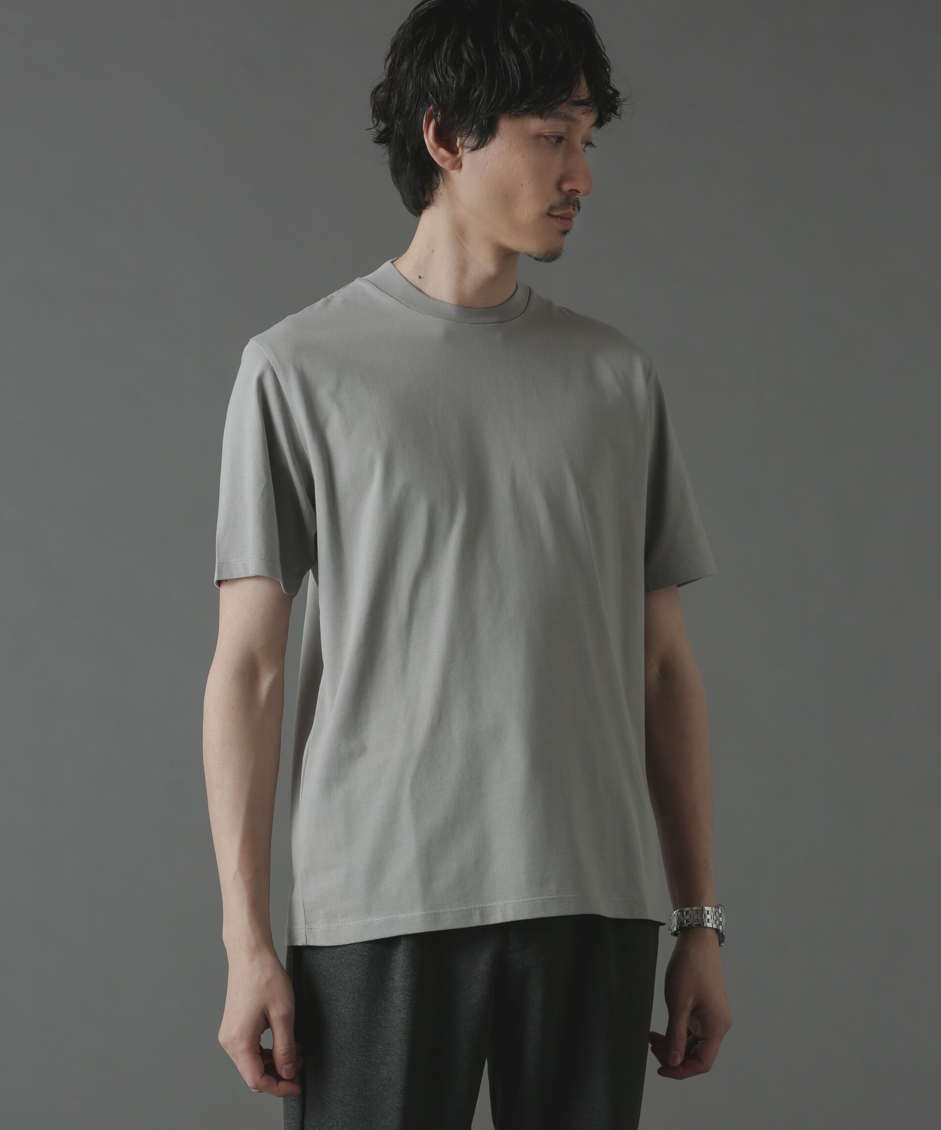 nano･universe「ジャケT(R) クルーネック 半袖」|Tシャツ・カットソー|