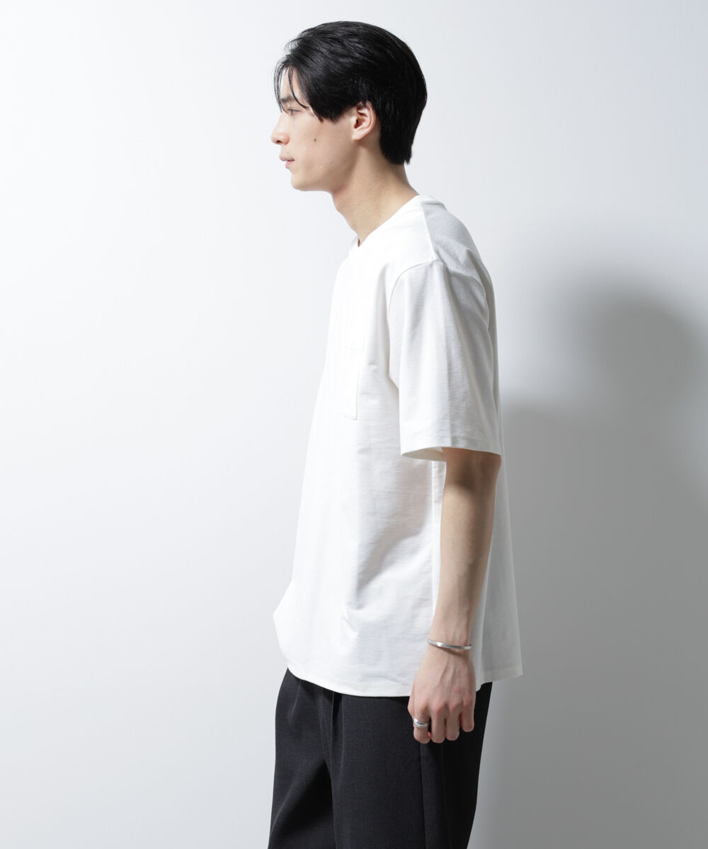nano･universe「「MC」coveross(R)ツイル調 冷感プレーティング天竺 ポケットTシャツ」|Tシャツ・カットソー|