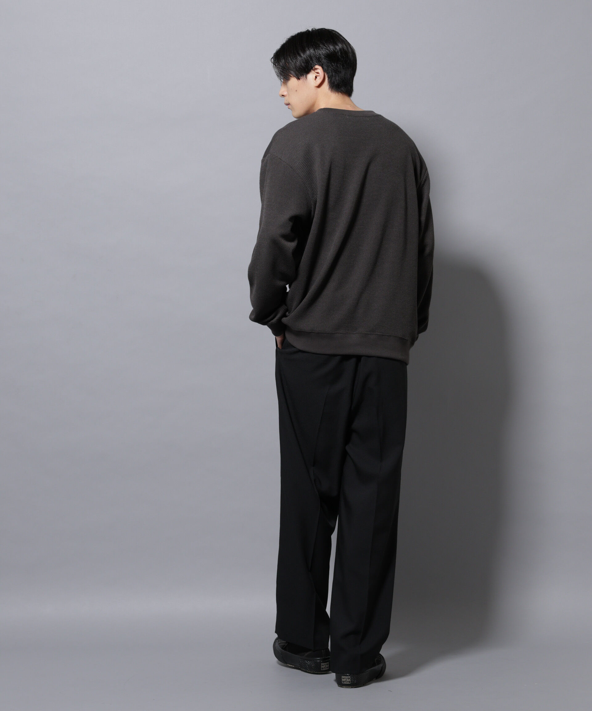 NANO universe「テックワッフルクルーネックＴシャツ」|Tシャツ・カットソー|