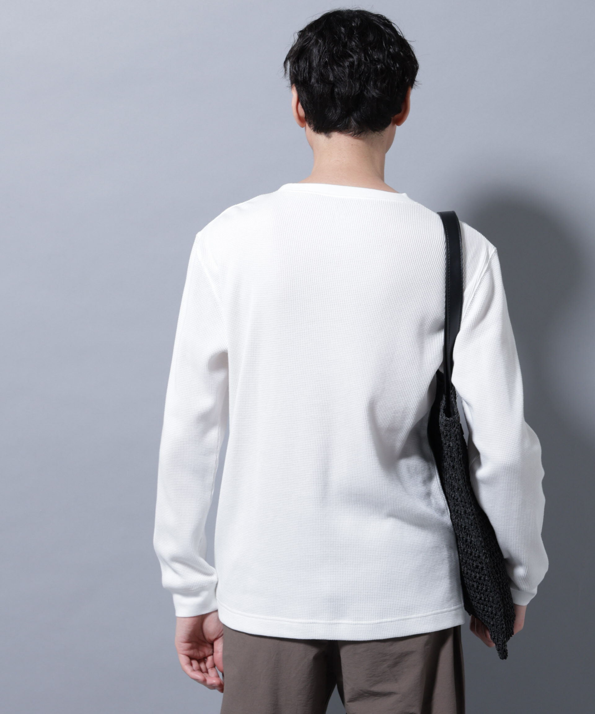 NANO universe「アンチスメルワッフルTシャツ 長袖」|Tシャツ・カットソー|