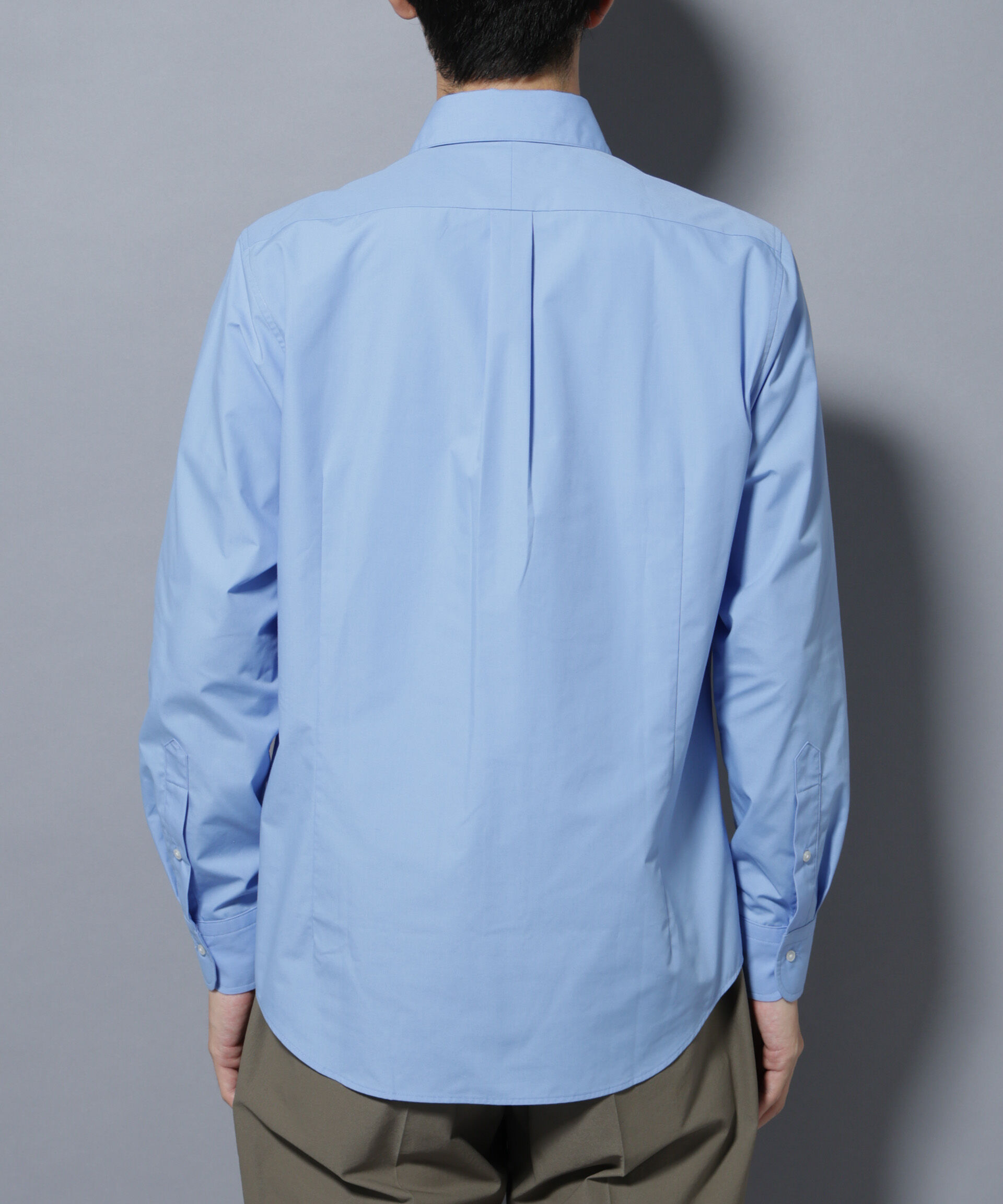NANO universe「「N shirt」Anti Soaked(R)汗染み防止ホリゾンタルカラーシャツ長袖」|シャツ・ブラウス|