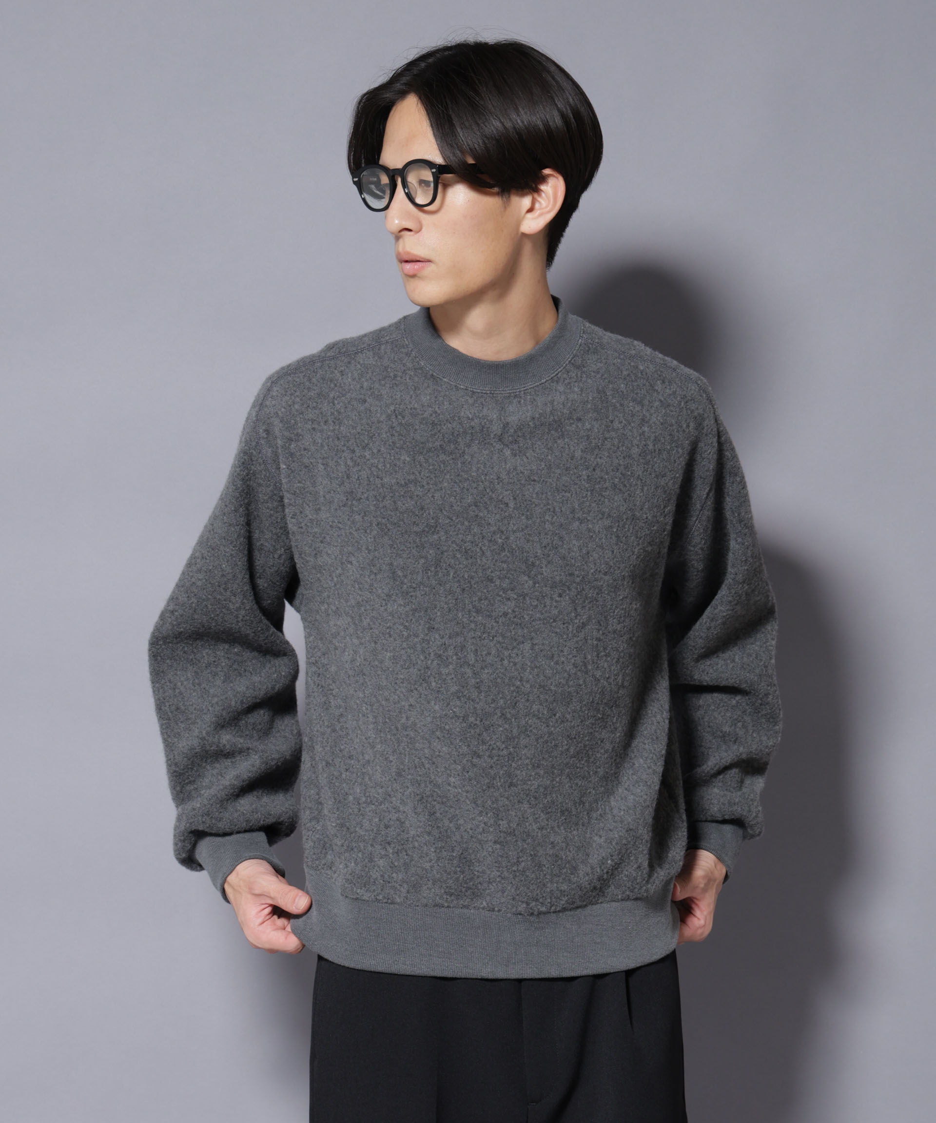 NANO universe「MIYATA&times;NANO JAPANMADE ウール/コットン スウェット」|Tシャツ・カットソー|