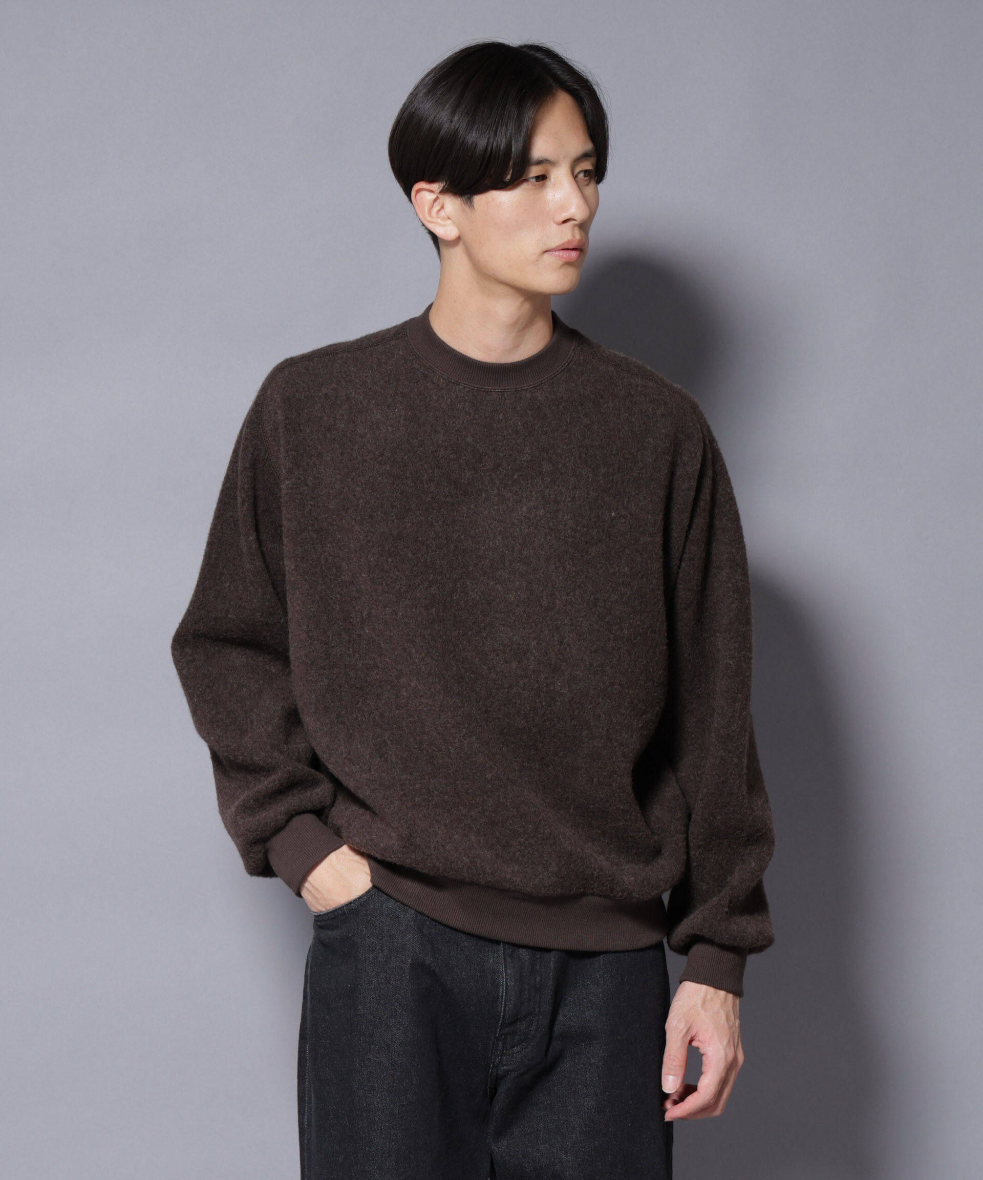 NANO universe「MIYATA&times;NANO JAPANMADE ウール/コットン スウェット」|Tシャツ・カットソー|