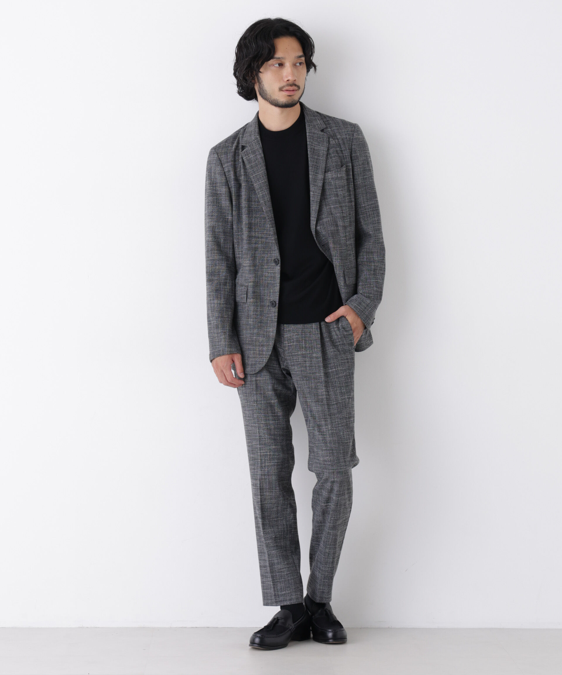 NANO universe「｢Damerino｣ T/Rスラブストレッチセットアップ/WASHABLE」|スーツ|パターン1