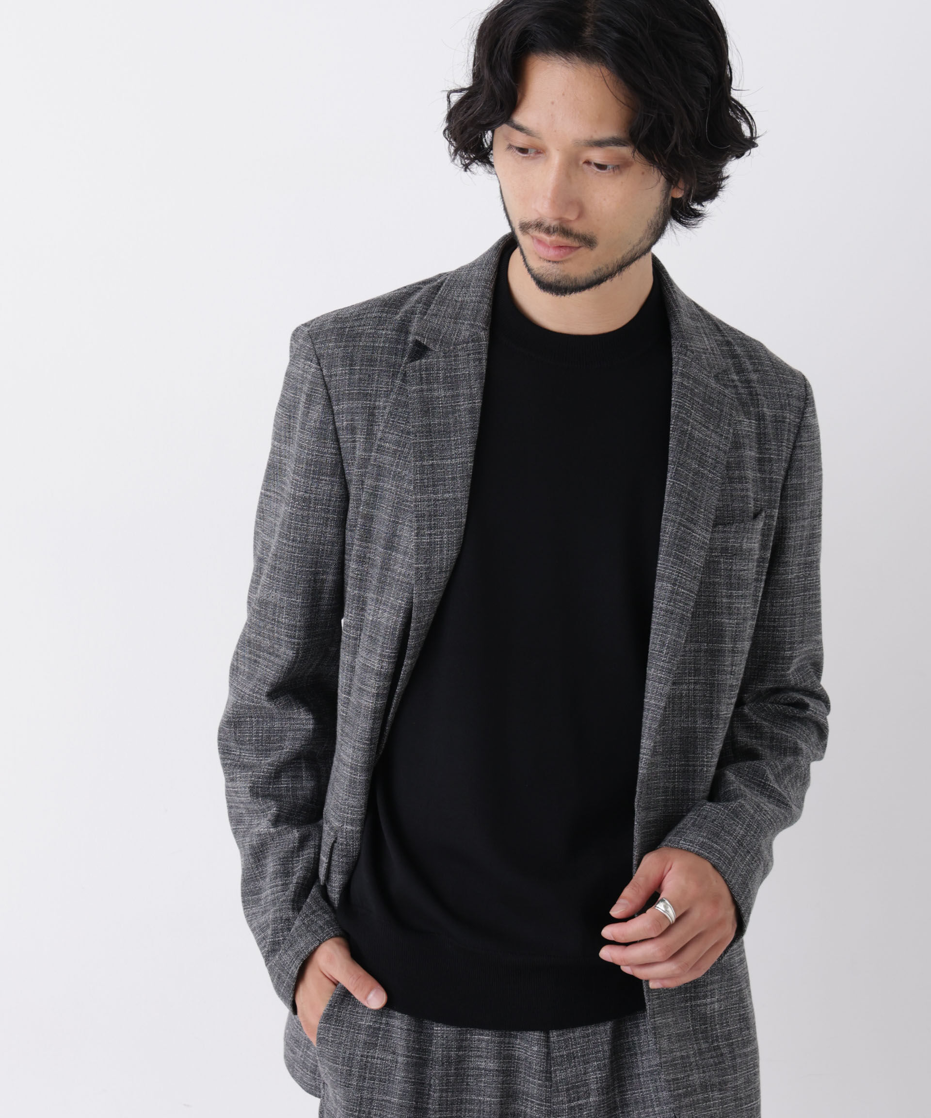 NANO universe「｢Damerino｣ T/Rスラブストレッチセットアップ/WASHABLE」|スーツ|
