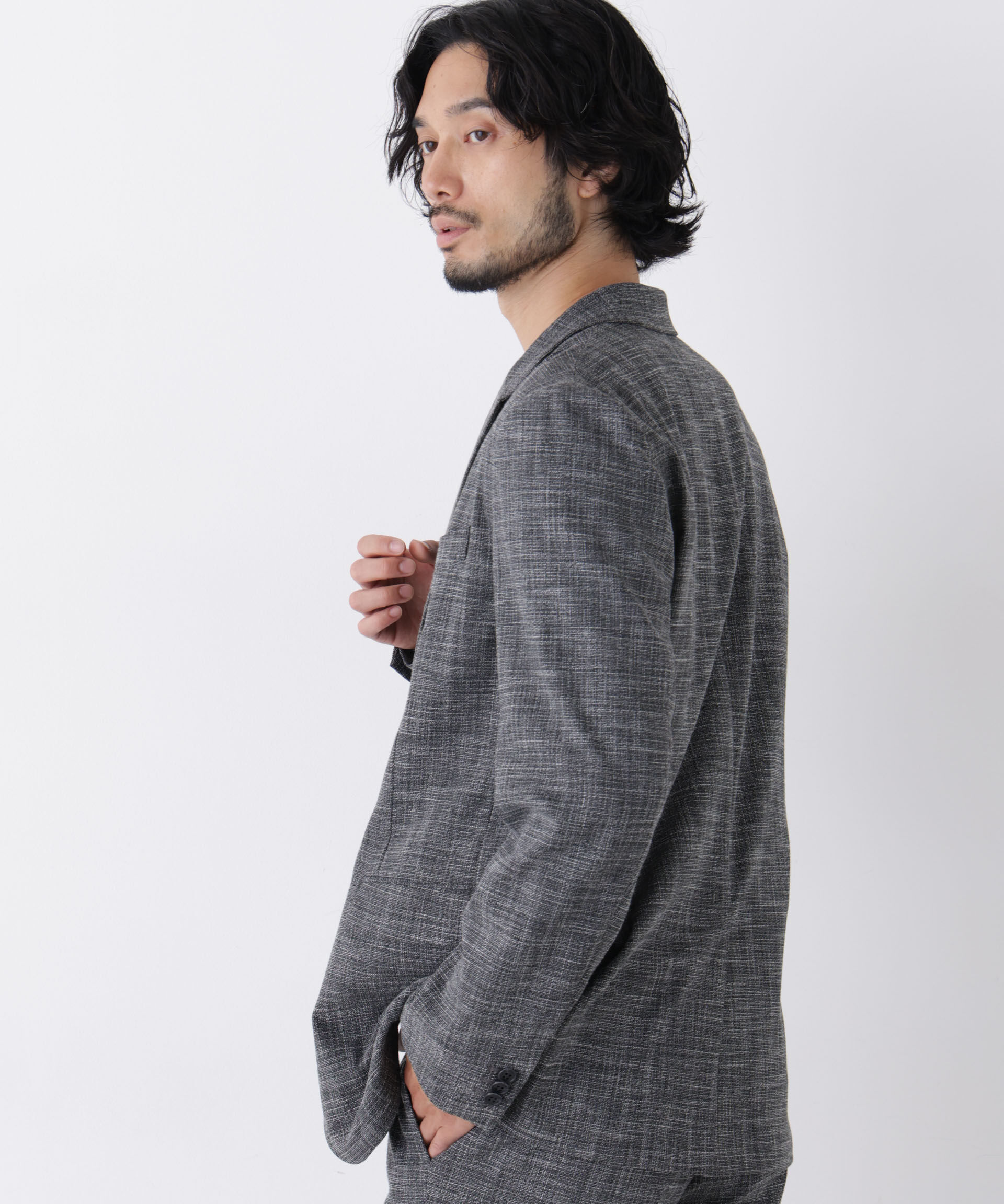 NANO universe「｢Damerino｣ T/Rスラブストレッチセットアップ/WASHABLE」|スーツ|