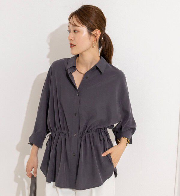 NOLLEY'S「《セットアップ対応》ウォッシャブルサンドウォッシュシャツ」|シャツ・ブラウス|