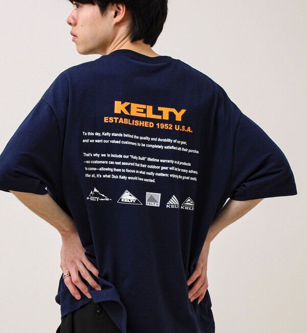 GLOSTER「【KELTY&times;GLOSTER】別注 バックヒストリーロゴT」|Tシャツ・カットソー|ネイビー