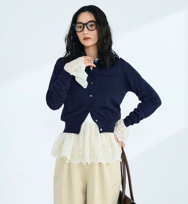 fredy emue「FR刺繍コットン混BASICカーディガン」|カーディガン|