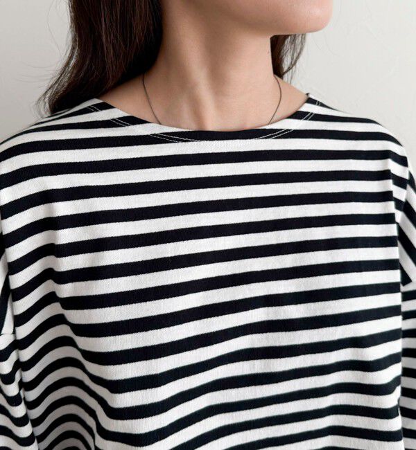 fredy emue「ボーダーハートパッチプルオーバー」|Tシャツ・カットソー|