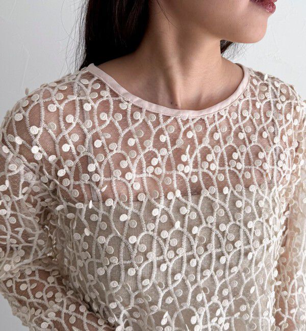 fredy emue「《セットアップ対応》フォーカスドット刺繍プルオーバー」|シャツ・ブラウス|