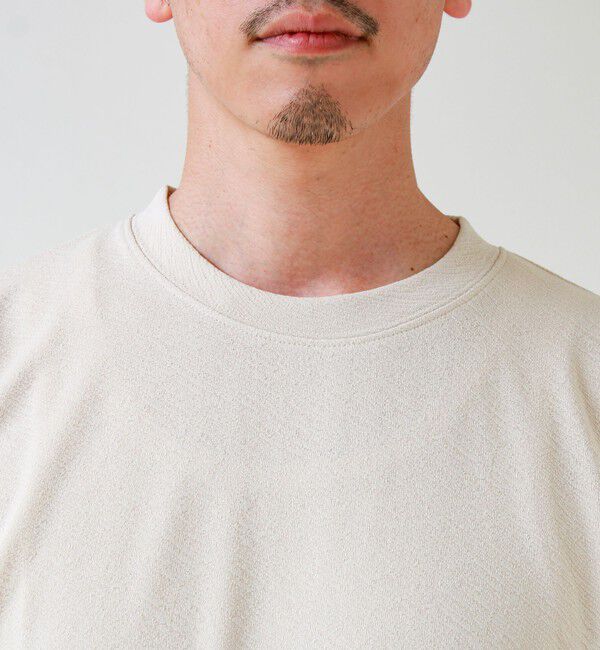 GLOSTER「【無地見えで差がつく】斜めフクレジャガードTシャツ」|Tシャツ・カットソー|