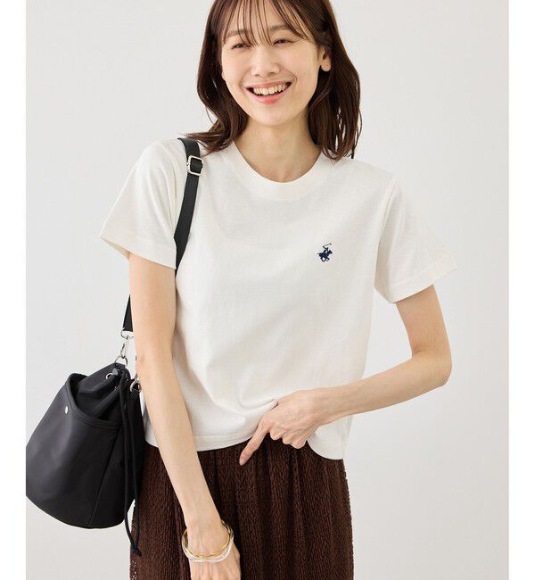Rope&rsquo;Picnic「【BEVERLYHILLS POLO CLUB・一部店舗限定】アイコン刺繍コンパクトTシャツ」|Tシャツ・カットソー|オフホワイト(15)