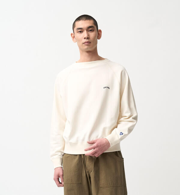 ORCIVAL「ORCIVAL | コットン裏毛 ボートネック長袖プルオーバー MEN」|スウェット・ジャージ|ECRU