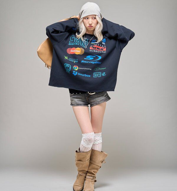 「【Sourcream】カンパニーロゴ切りっぱなしスウェット」|Tシャツ・カットソー|