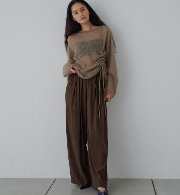  「【再入荷】シアーギャザーニット」|ニット・セーター|