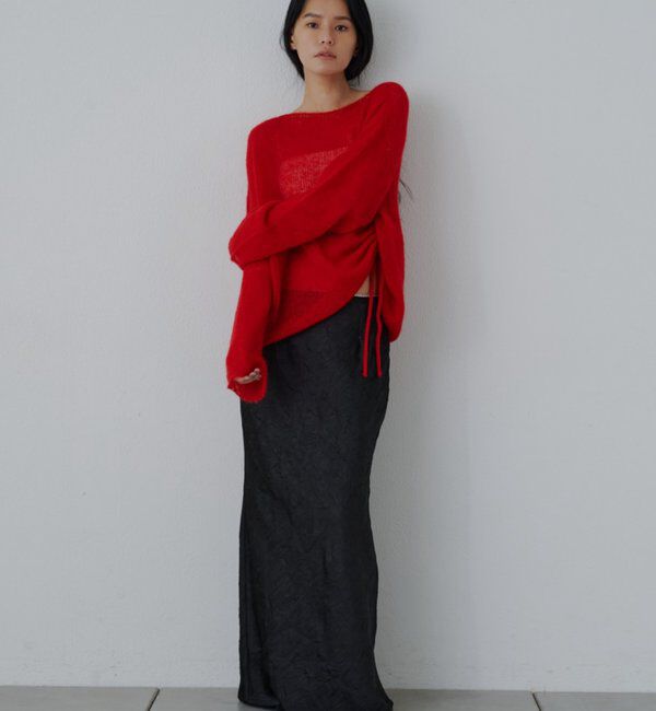  「【再入荷】シアーギャザーニット」|ニット・セーター|