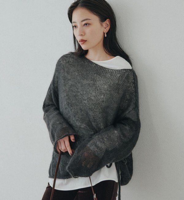  「【再入荷】シアーギャザーニット」|ニット・セーター|