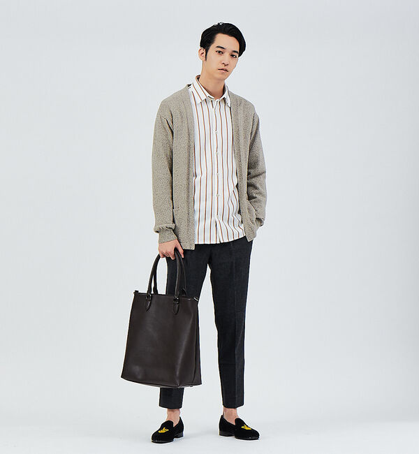 ABAHOUSE「【WEB別注】シボレザー 縦型 2WAY トートバッグ」|トートバッグ|