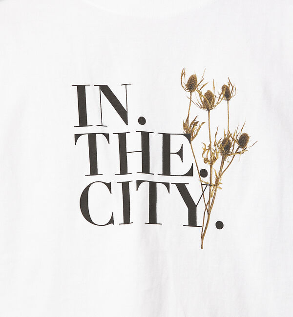 ABAHOUSE「【IN THE CITY】ドライフラワー 半袖 Tシャツ」|Tシャツ・カットソー|