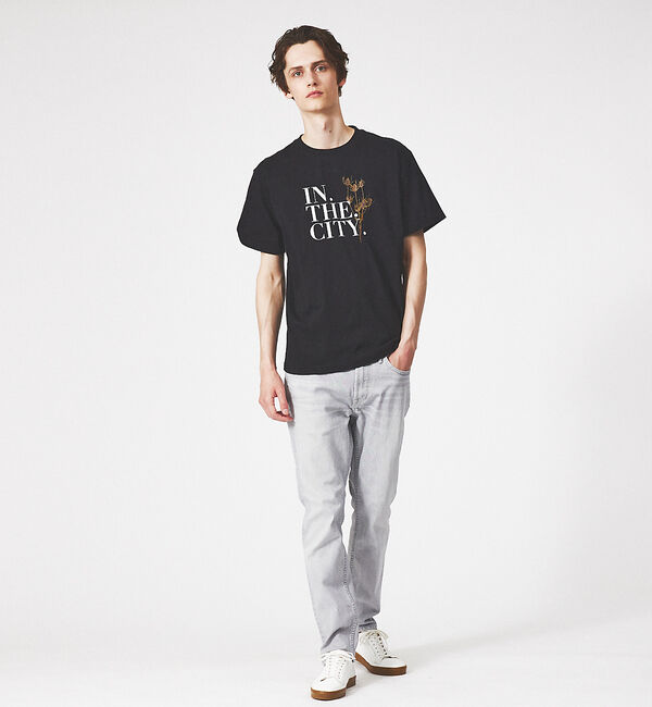 ABAHOUSE「【IN THE CITY】ドライフラワー 半袖 Tシャツ」|Tシャツ・カットソー|