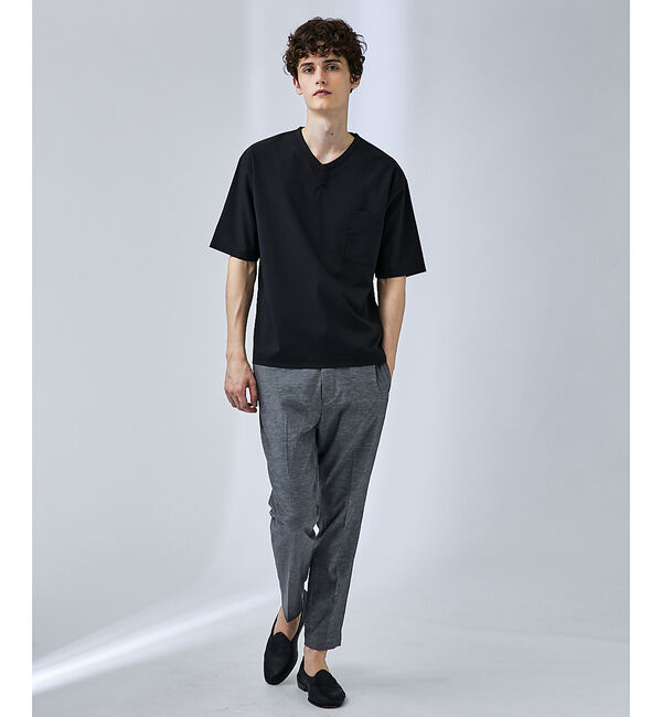 ABAHOUSE「【ストレッチドライ】キーネック 半袖Tシャツ / スキッパーシャツ」|Tシャツ・カットソー|