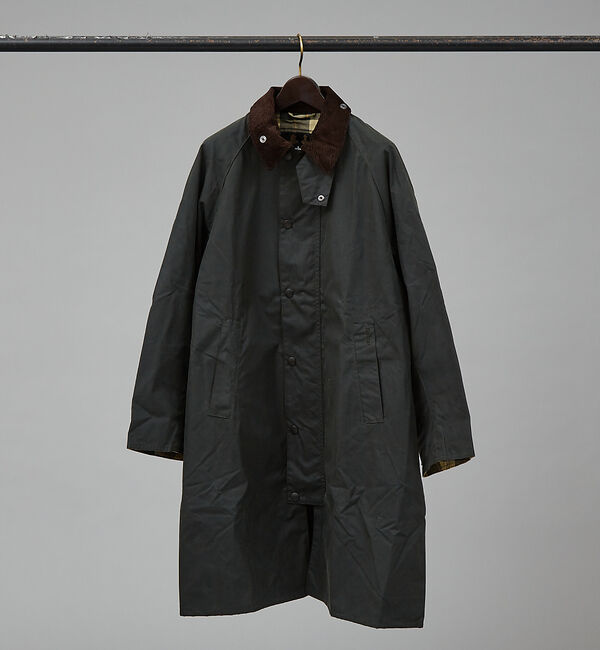 ABAHOUSE「【BARBOUR / バブアー】MODIFIED EXMOOR エクスモア」|ステンカラーコート|セージグリーン