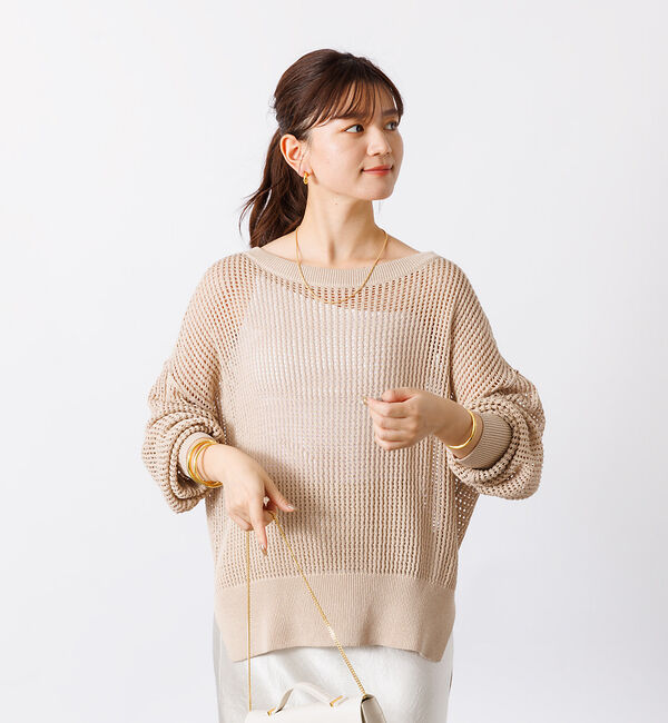 Rouge vif「グリットメッシュニットプルオーバー」|ニット・セーター|