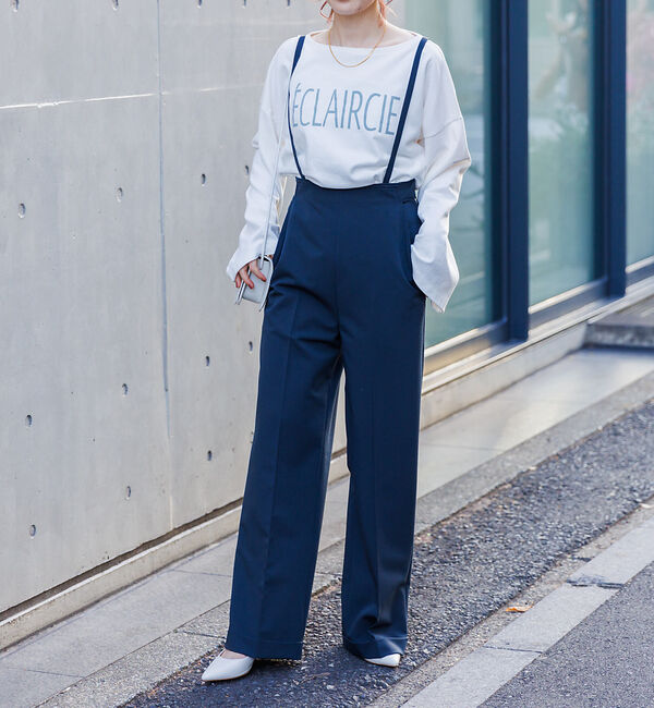 Rouge vif「ハイウエストサスペンダーワイドパンツ」|その他|