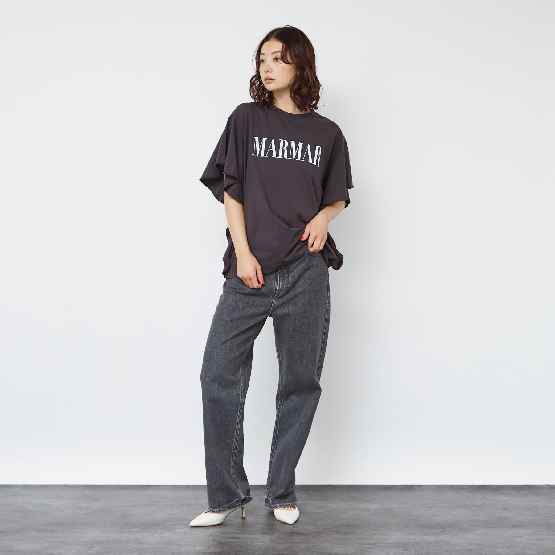 Rouge vif「＜別注＞【MICA&DEAL /マイカアンドディール】ロゴTシャツ / フレアス」|Tシャツ・カットソー|