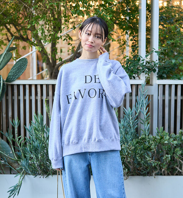 Rouge vif「オーバーサイズロゴスウェット」|スウェット・ジャージ|