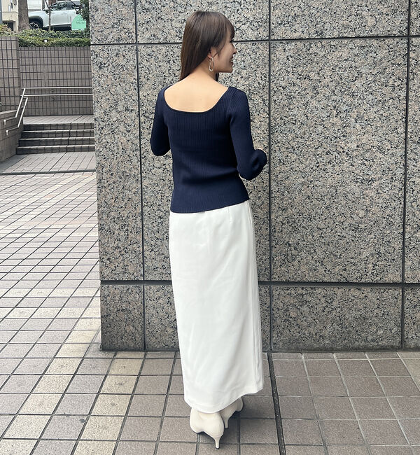 Rouge vif「【一部店舗限定】 カットアウトリブニット」|ニット・セーター|