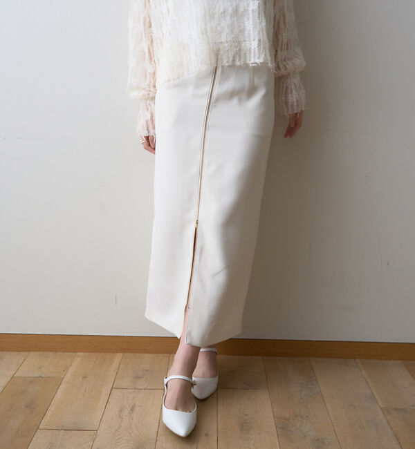 Rouge vif「【一部店舗限定】フロントZIPストレッチハイウエストスカート」|スカート|